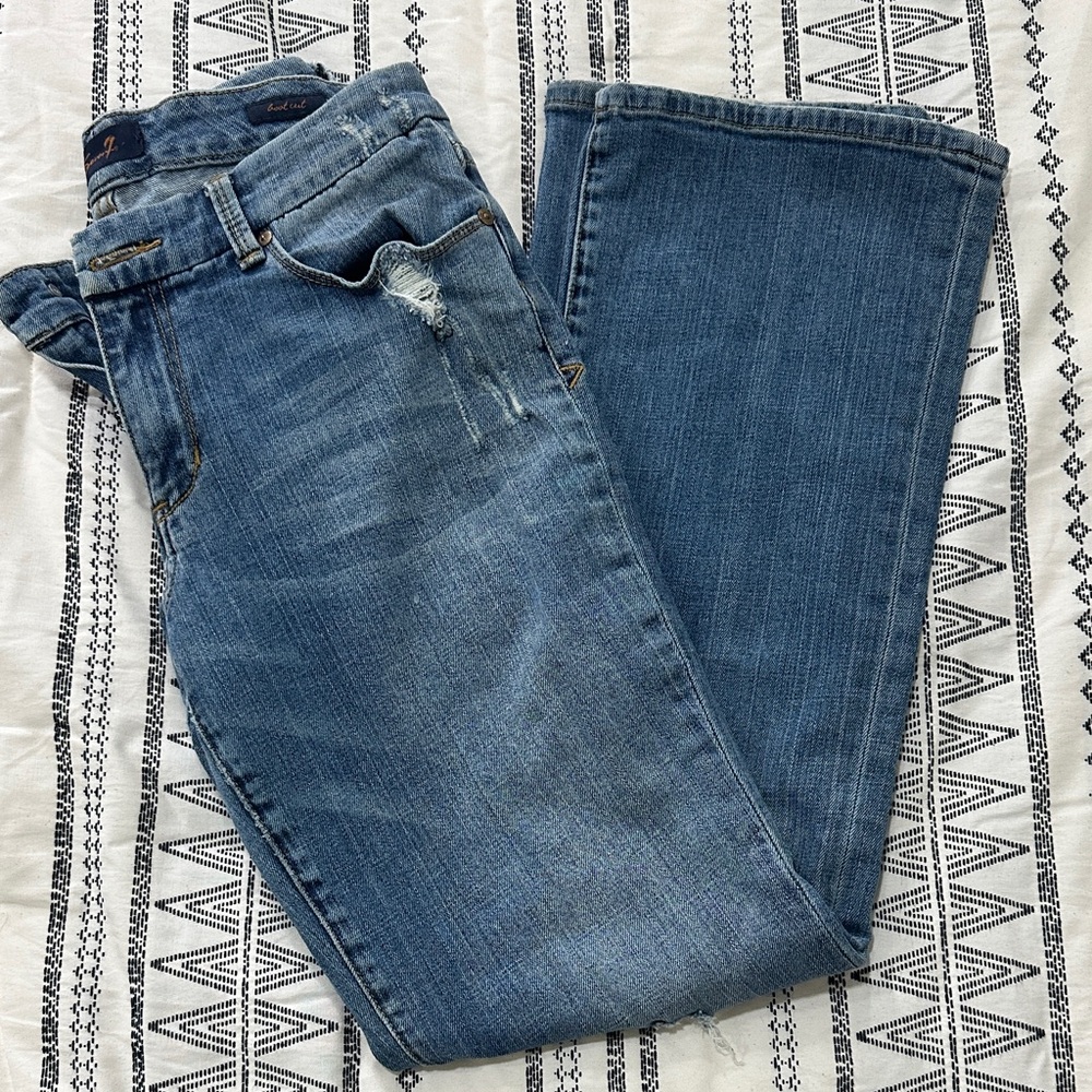 Seven7 Medium Blue Flare Jeans